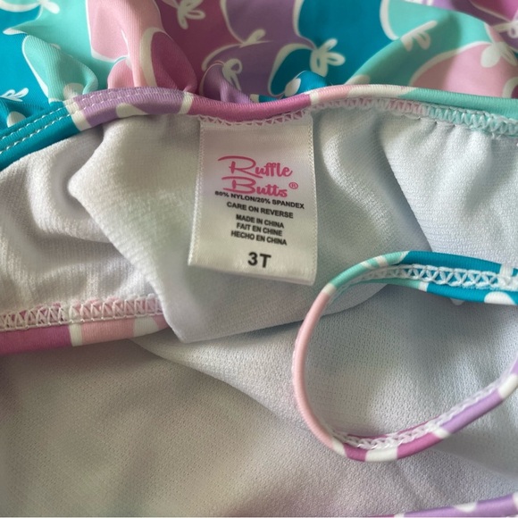 RuffleButts Swimsuit girls size 3T new without tags. Mermaid design - Picture 5 of 6